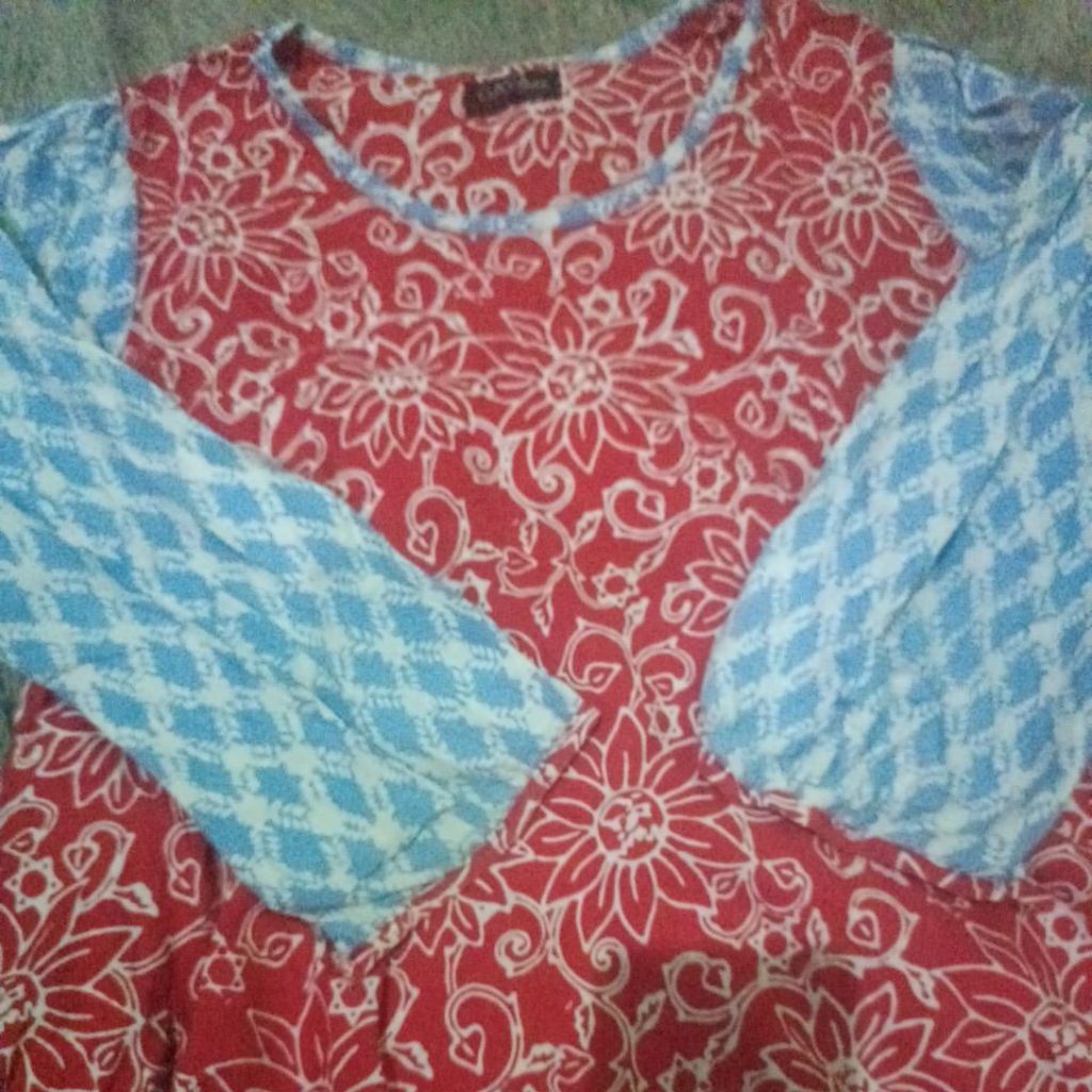 tunik batik kombinasi