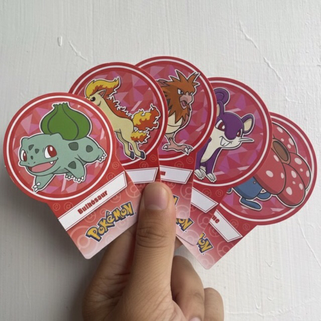 Kartu Pokemon Choki Choki Merah / Pembatas Buku Pokemon / Pokemon X Choki Choki 2024 / Langka & Term