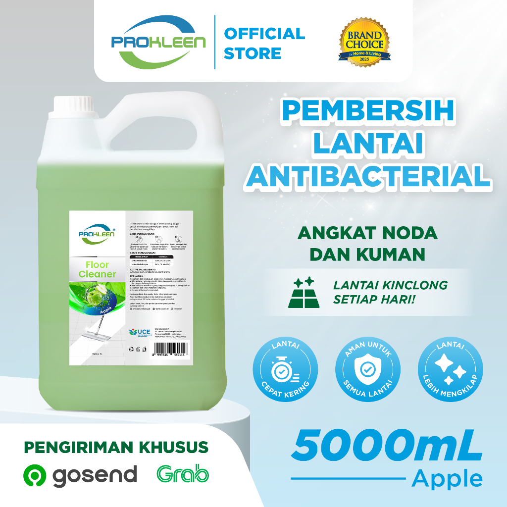 PROKLEEN Pembersih Lantai Antibacterial Floor Cleaner 5L Khusus Gojek/Grab
