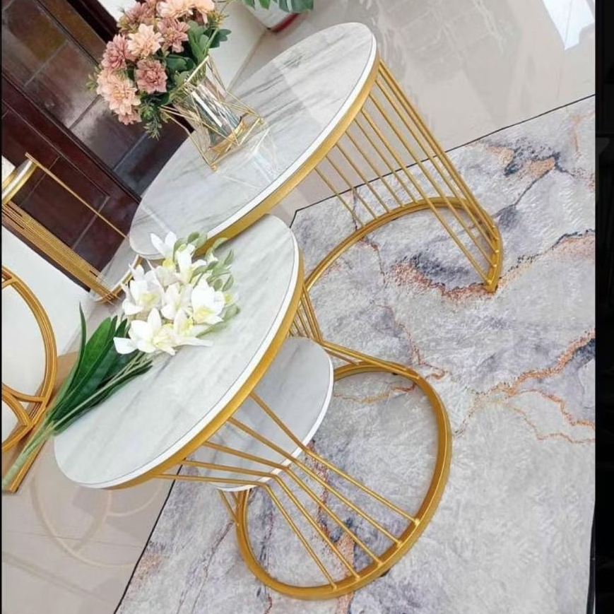 Meja ruang tamu minimalis | Meja Couple Bulat ruang tamu minimalis modern mewah