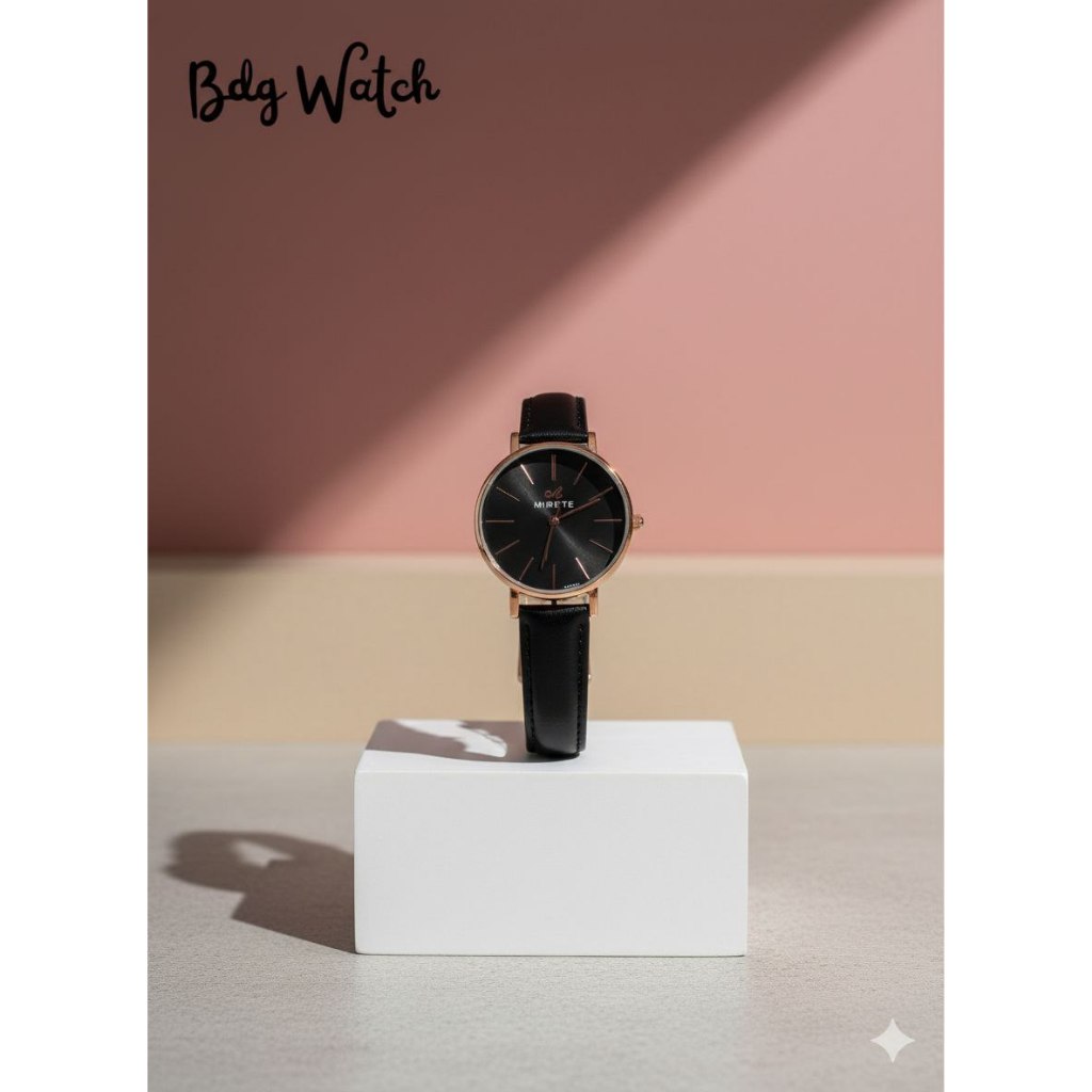 JAM TANGAN MIRETE STRAP KULIT ELEGAN