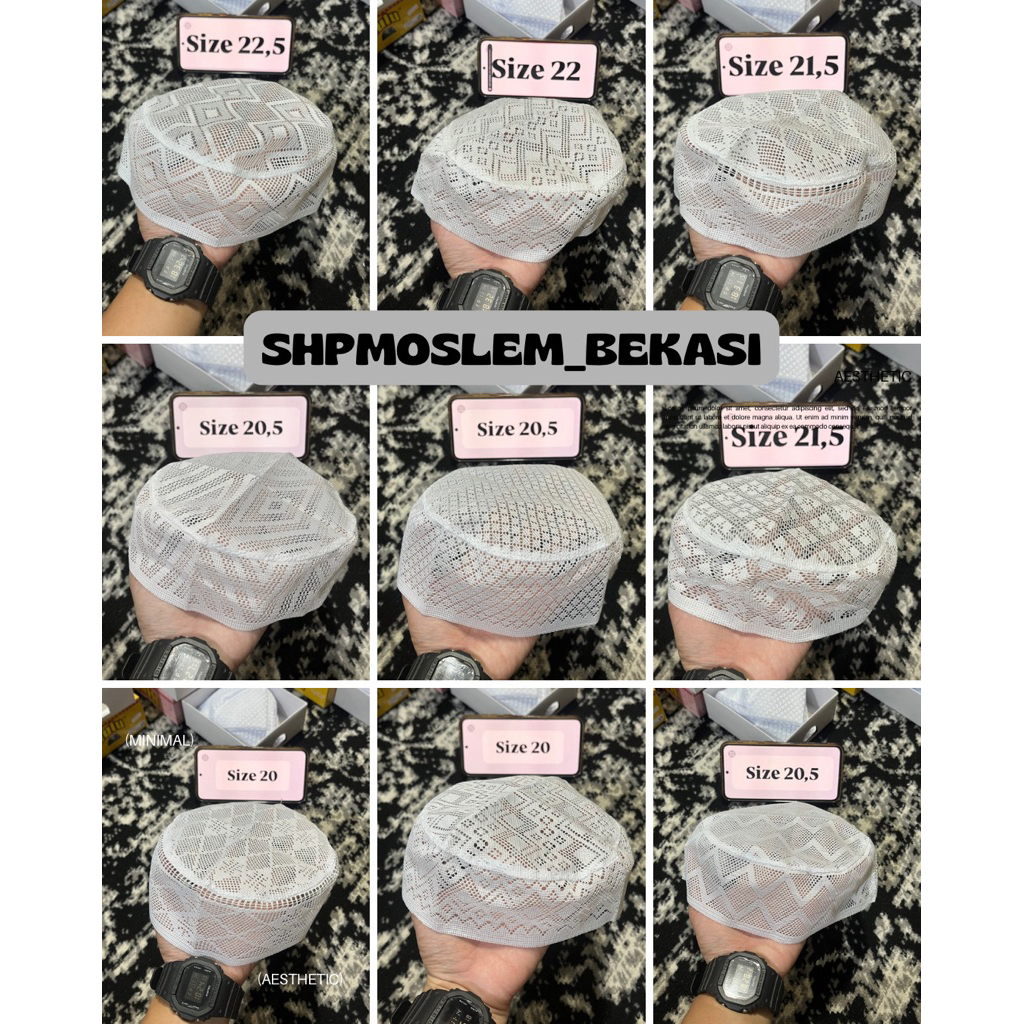 Peci lulu saudi peci jaring motif jarang