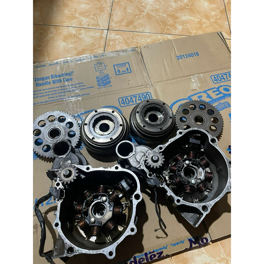 dobel stater megapro primus ori copotan motor set tinggal pasang