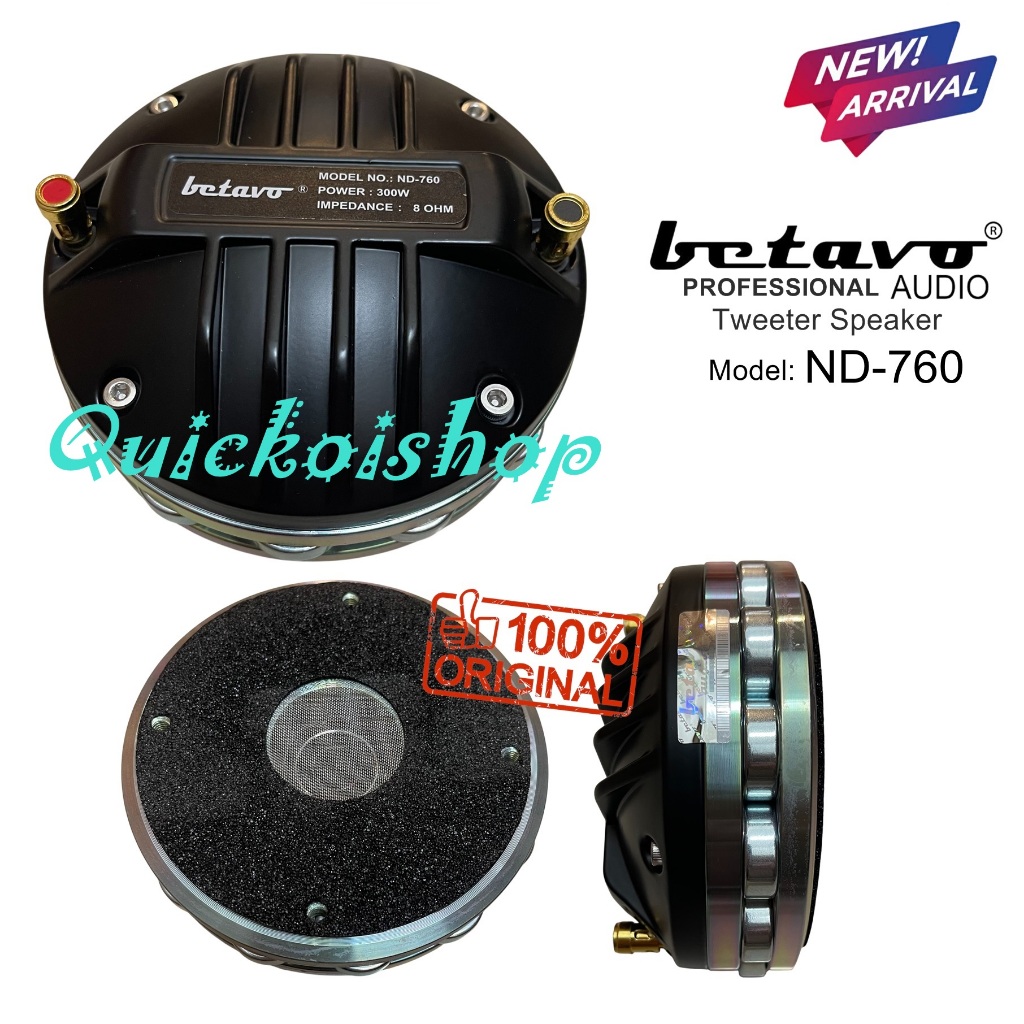 Betavo ND-760 Tweeter Speaker / Driver 300 Watt Tweeter BETAVO ND760 Voice coil 3"