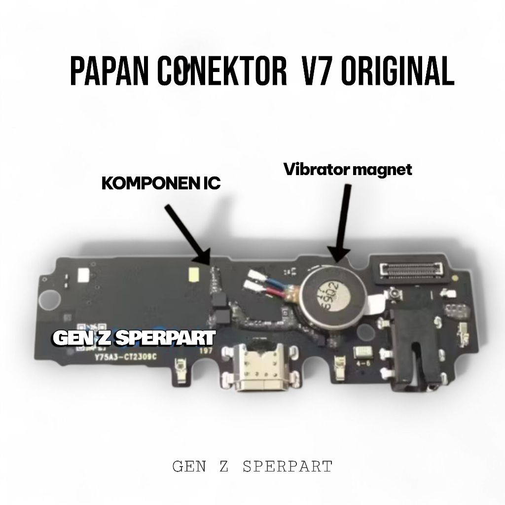 Papan Cas/PAPAN PCB Charger Full IC VIVO V7 Original