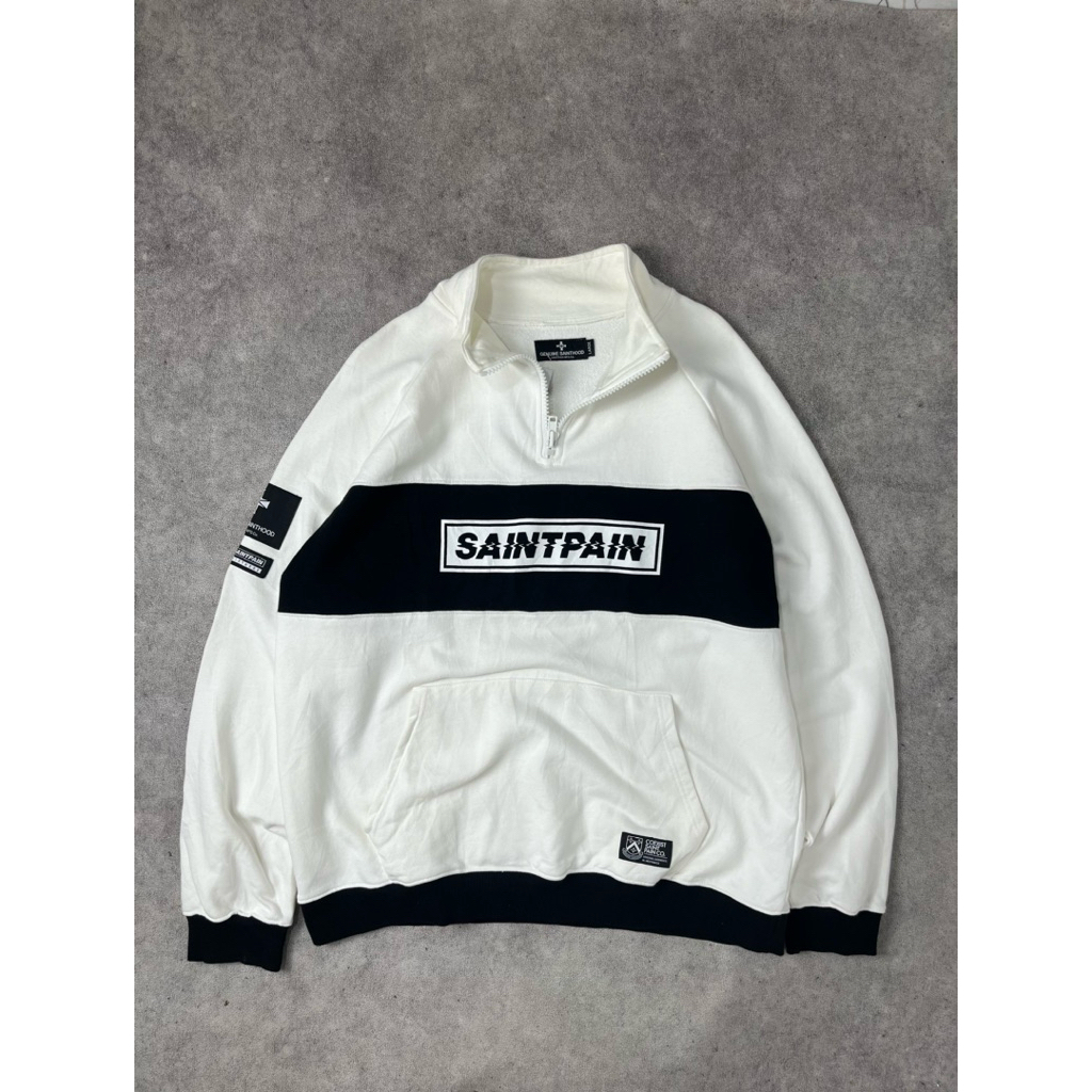 SAINTPAINT logo halfzip sweatshirt