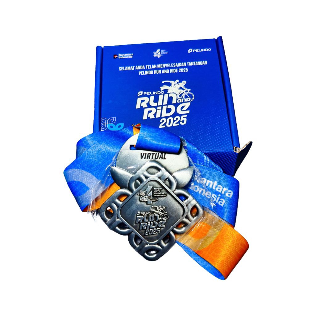 Medali Finisher Virtual Running Event Lari Pelindo Run & Ride 2025