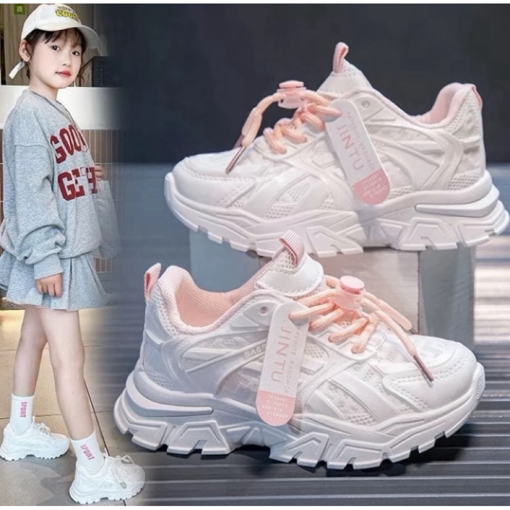 Sepatu Sneakers Anak Perempuan Jintu Nyaman Dipakai Ukuran 26-35