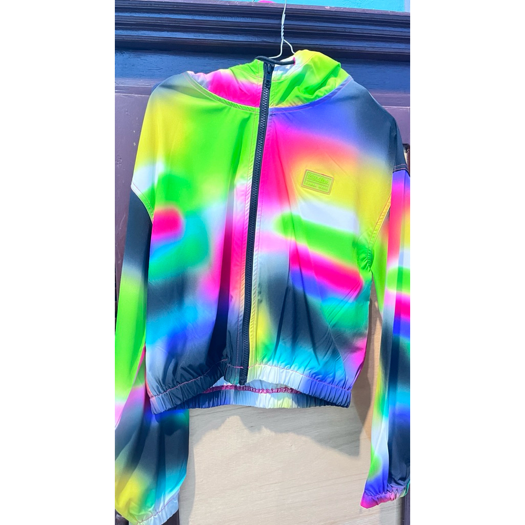 Zw Crop Hodie rainbow PL