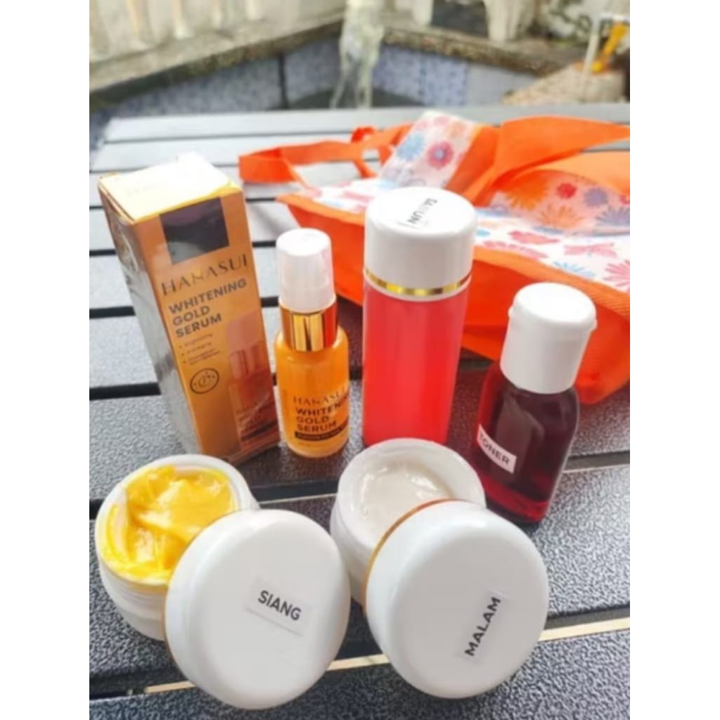 Paket Kecantikan 15gram+Serum Hanasui Gold ( 1 Paket )