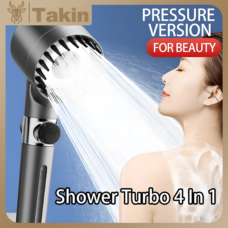 Kepala Shower Turbo Bertekanan Tinggi Shower Adjustable Massage