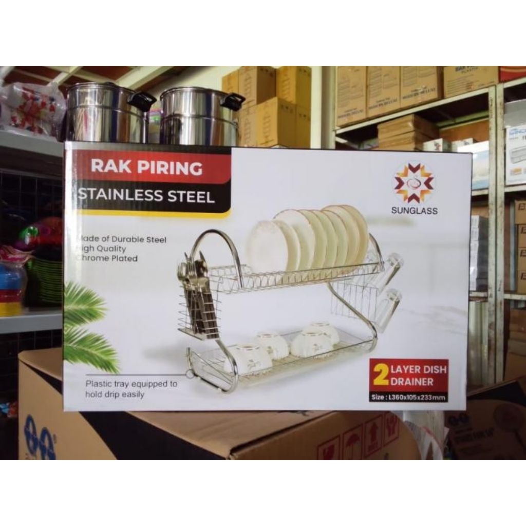 RAK PIRING STAINLESS MINIMALIS