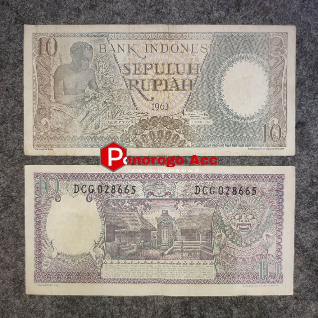 Uang lama 10 rupiah seri pekerja tahun 1963 bahan mahar nikah 2025 25 rupiah