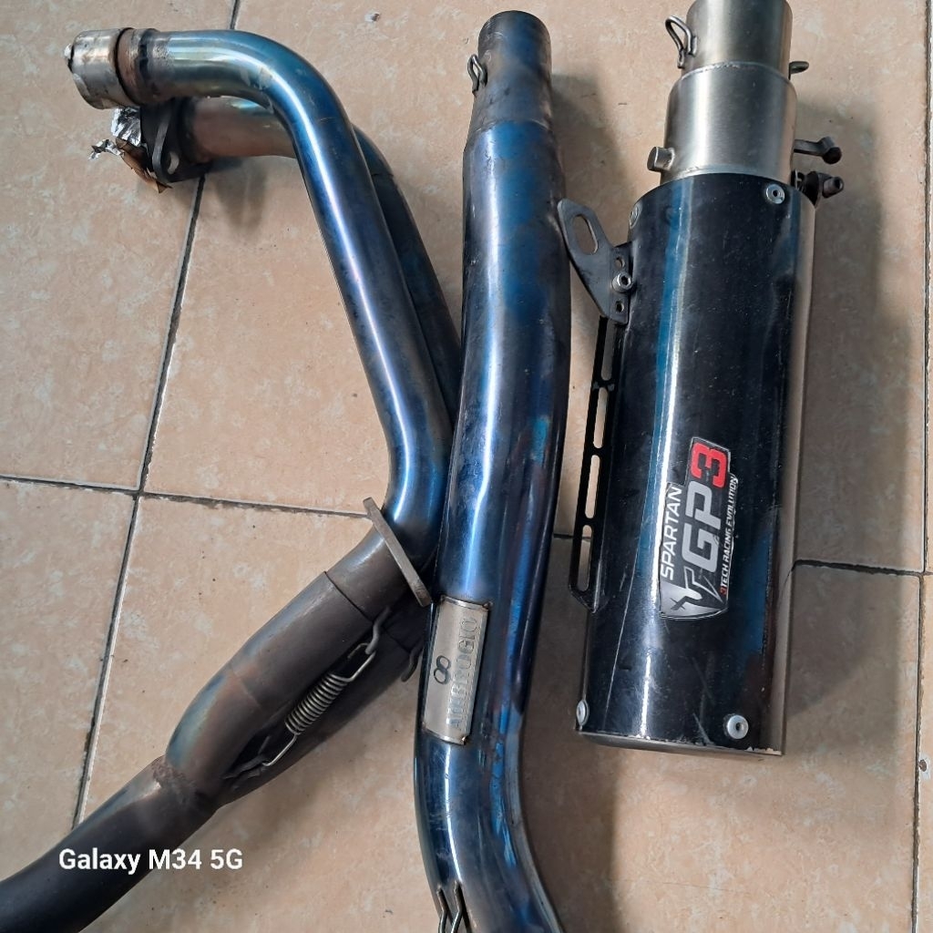 Knalpot fullset silincer 3tech GP3 250CC bekas pasang CBR250RR