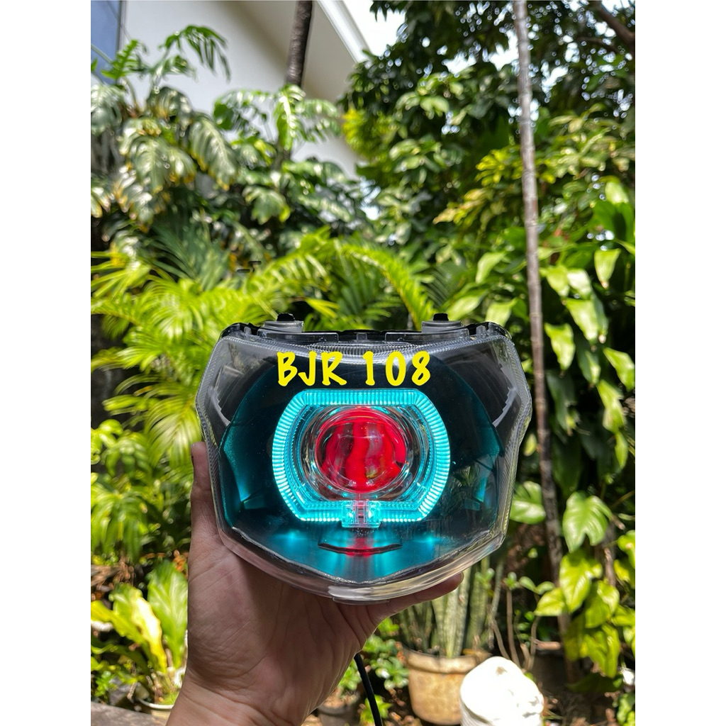 Reflektor Yamaha Vega zr set biled ala projie 3,5 inch pnp cahaya terang