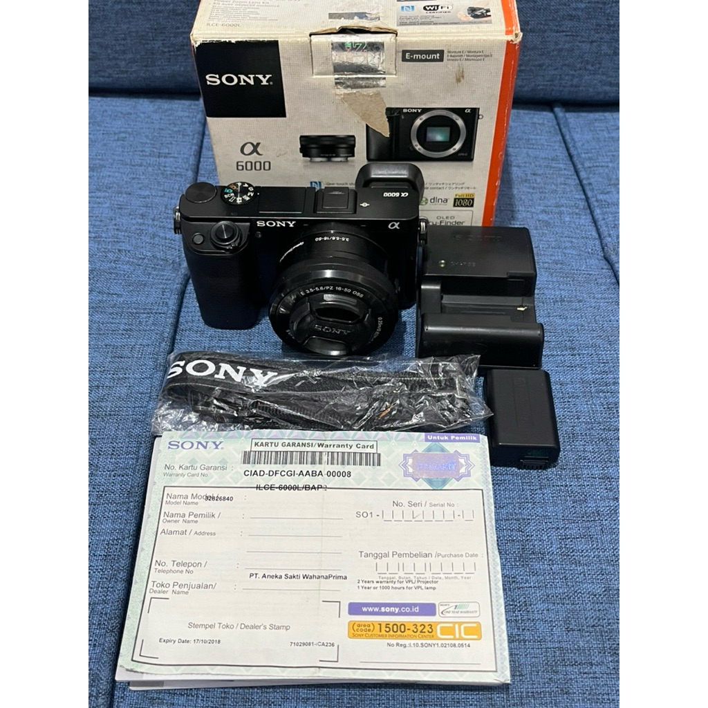 sony a6000 kit fullset sc 34k
