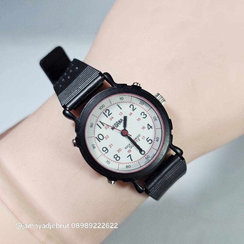 Jam Medana Military Dial Mesin Swiss ISA 369 Bekas