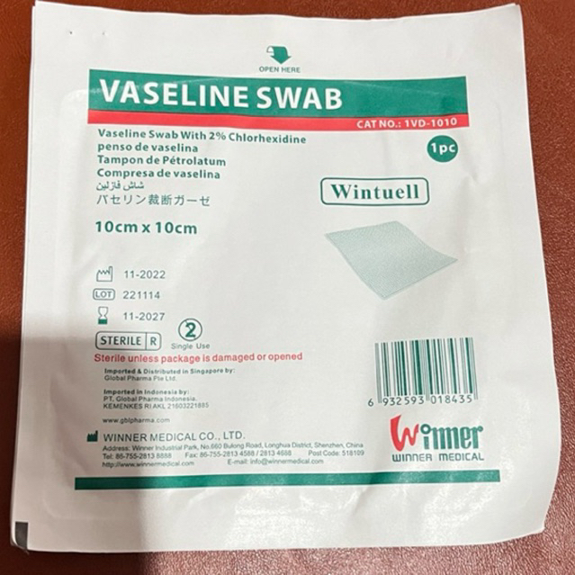 vaseline swab 10x10 cm /kasa antibiotik penutup luka