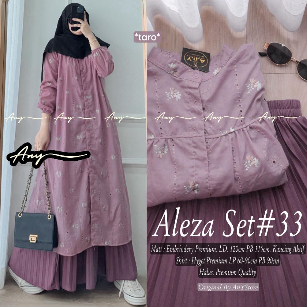 Aleza #29 #30 #31 #32 #33 #34 Ayeza #17 #18 #19 Isala Ajeng Set setelan tunik embroidery premium dan