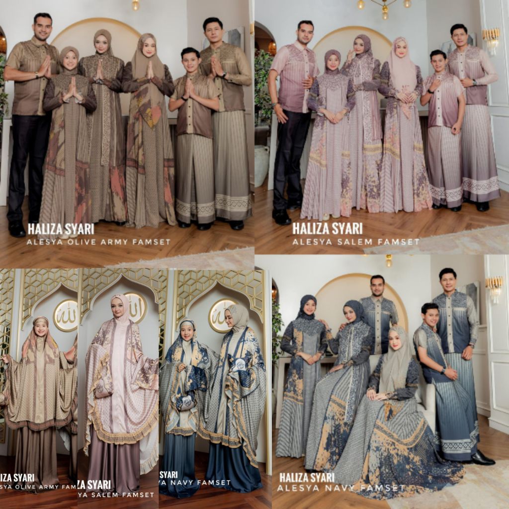 (pN) HS. SARIMBIT ALESA / NAVY / (LD.92-130) Baju set Gamis Mukena dan Koko Sarung Serimbit Couple F