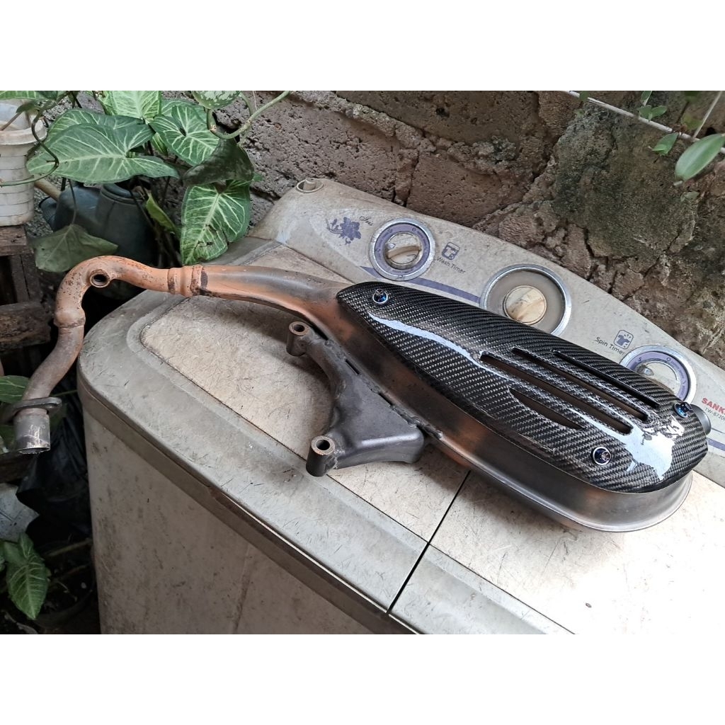 Knalpot lx vespa matic modern 3v 3 v original ori copotan standar fullsystem fullset tinggal pasang 