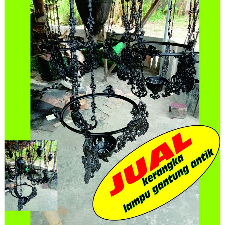 Kerangka lampu gantung antik,lampu gantung antik
