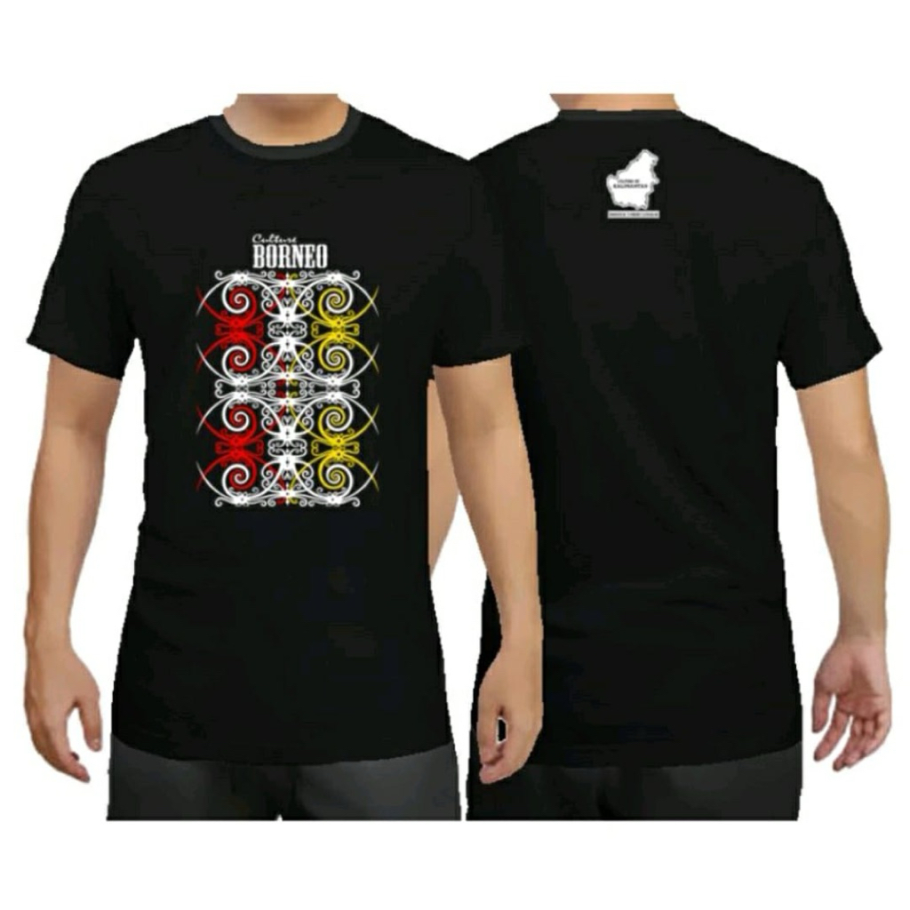 Kaos Distro Dayak Borneo Combat 24 S Original | Kaos T Shirt | Motif Dayak Kalimantan |