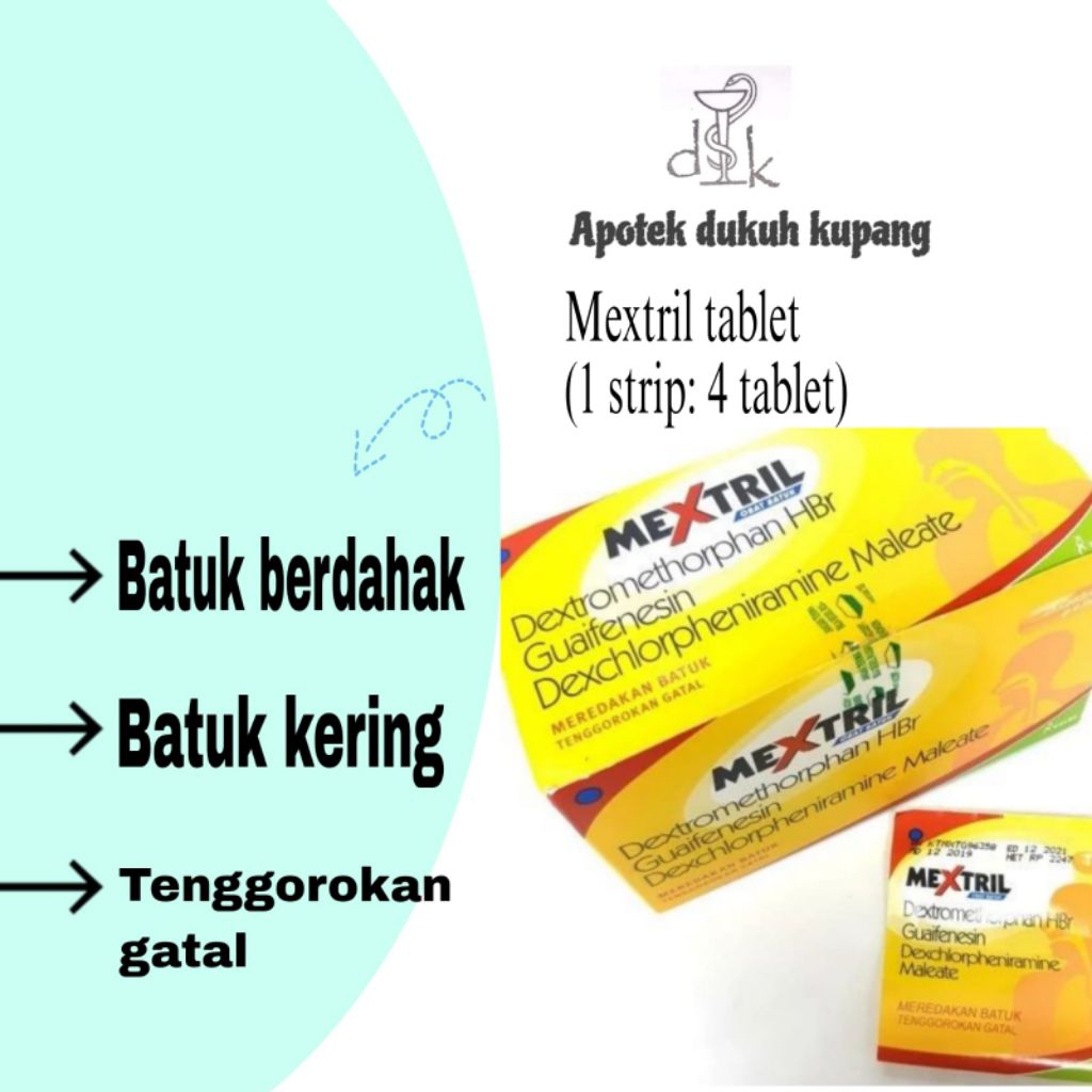 Mextril tab, Obat batuk kering ( 1 strip: 4 tablet )