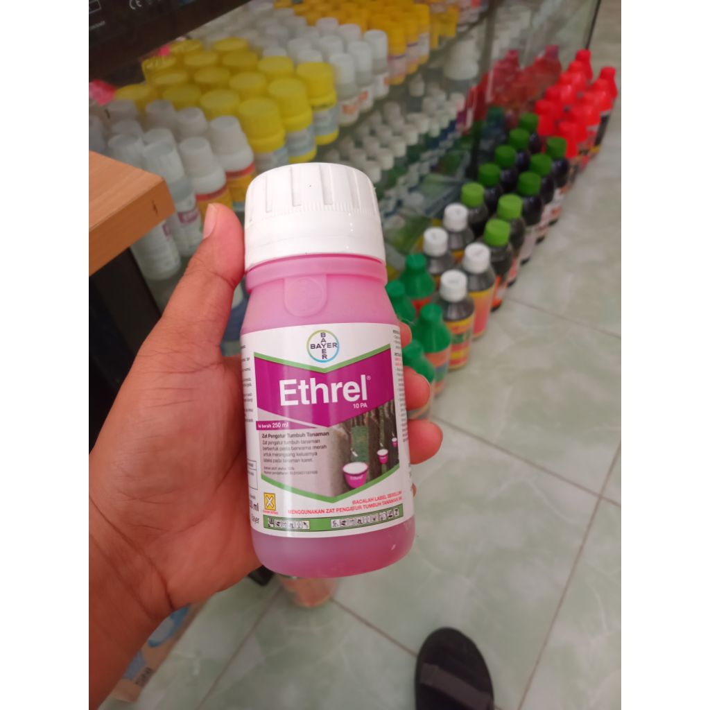 Ethrel 10pa 250ml bayer perangsang getah karet