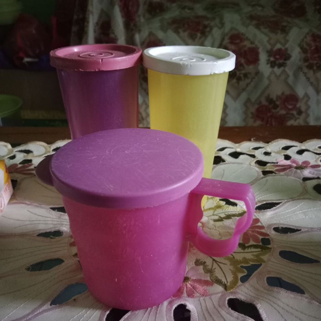 Gelas Tupperware, minusan, second, takeall