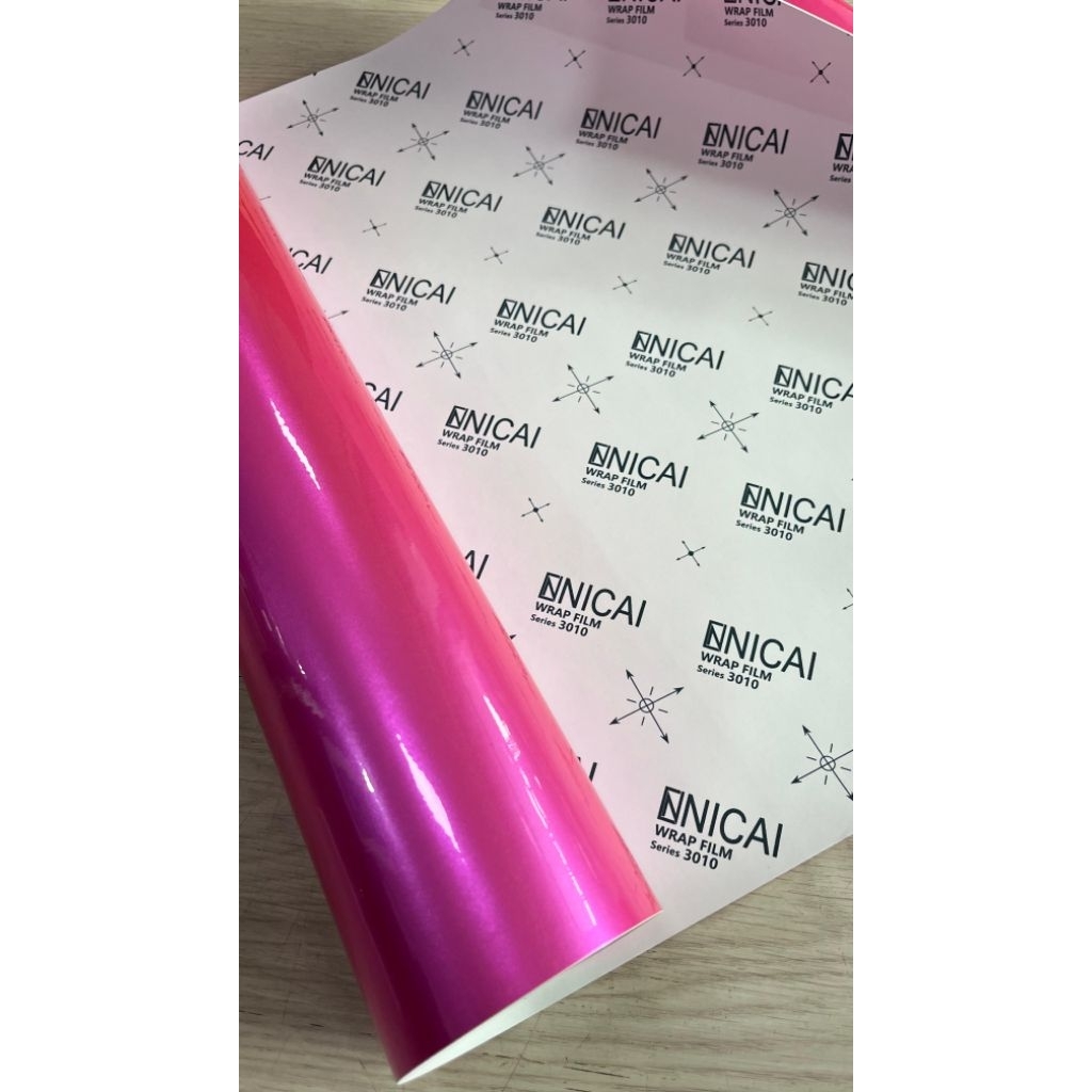 stiker skotlet premium METALIK GLOSSY CANDY warna PINK kode CD 3707