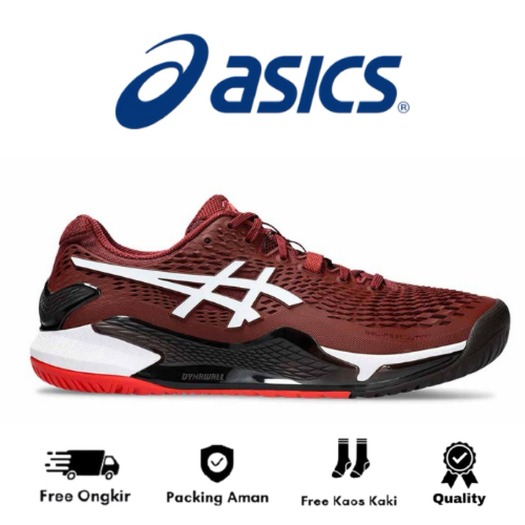 Tenis Or Padel Shoes Asics Gel Resolution 9 Antique Red Tenis Shoes
