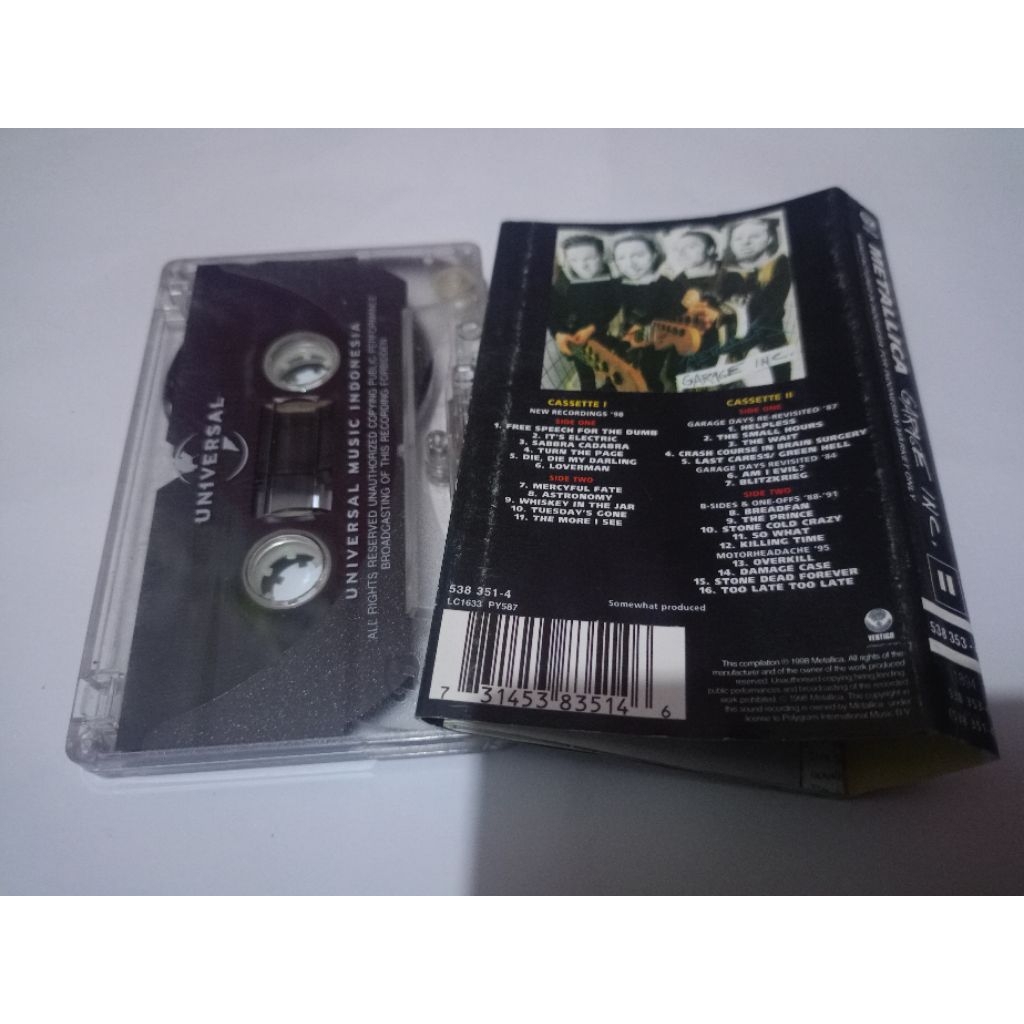 cover  metallica - garage inc vol.2 kaset beda NU metal luar