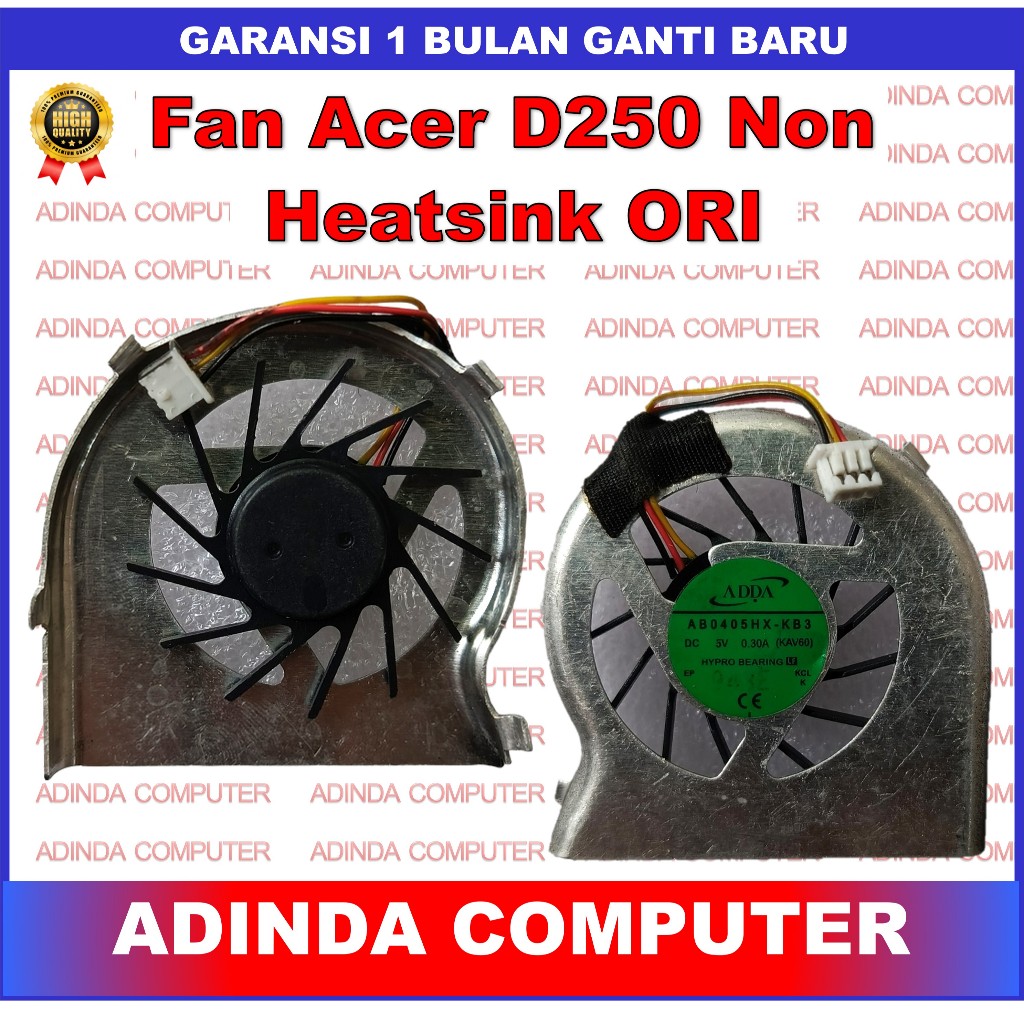 Fan Acer ZG5 D250 AOD250 P531H KAV60 KAVA0 Non Heatsync