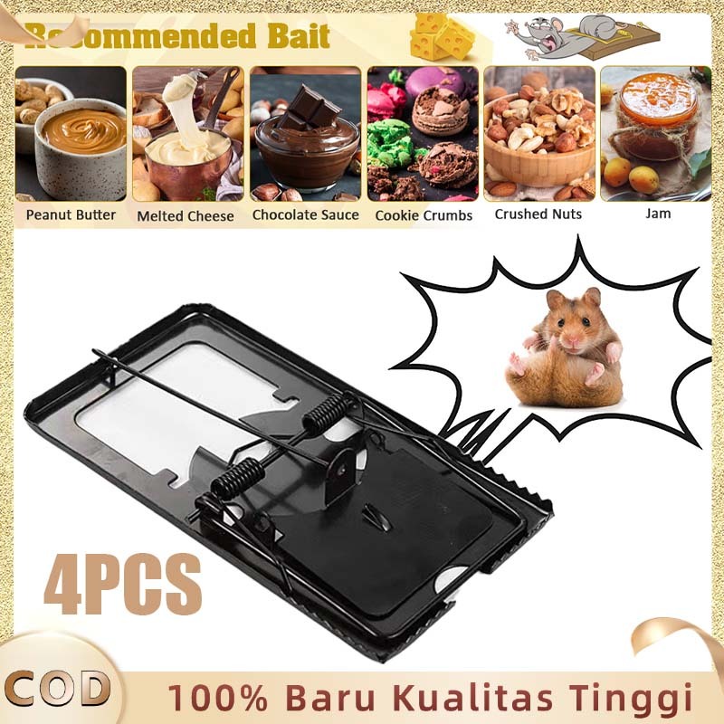 Tikus Jebakan Trap Tikus Besi Jebakan Tikus Besi Perangkap Tikus 4pcs Perangkap Jebakan