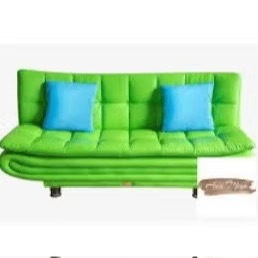 Sofa Bed Lipat KAGUU Hijau | Sofa Bed Spons Hijau | Sofa Kulit Murah