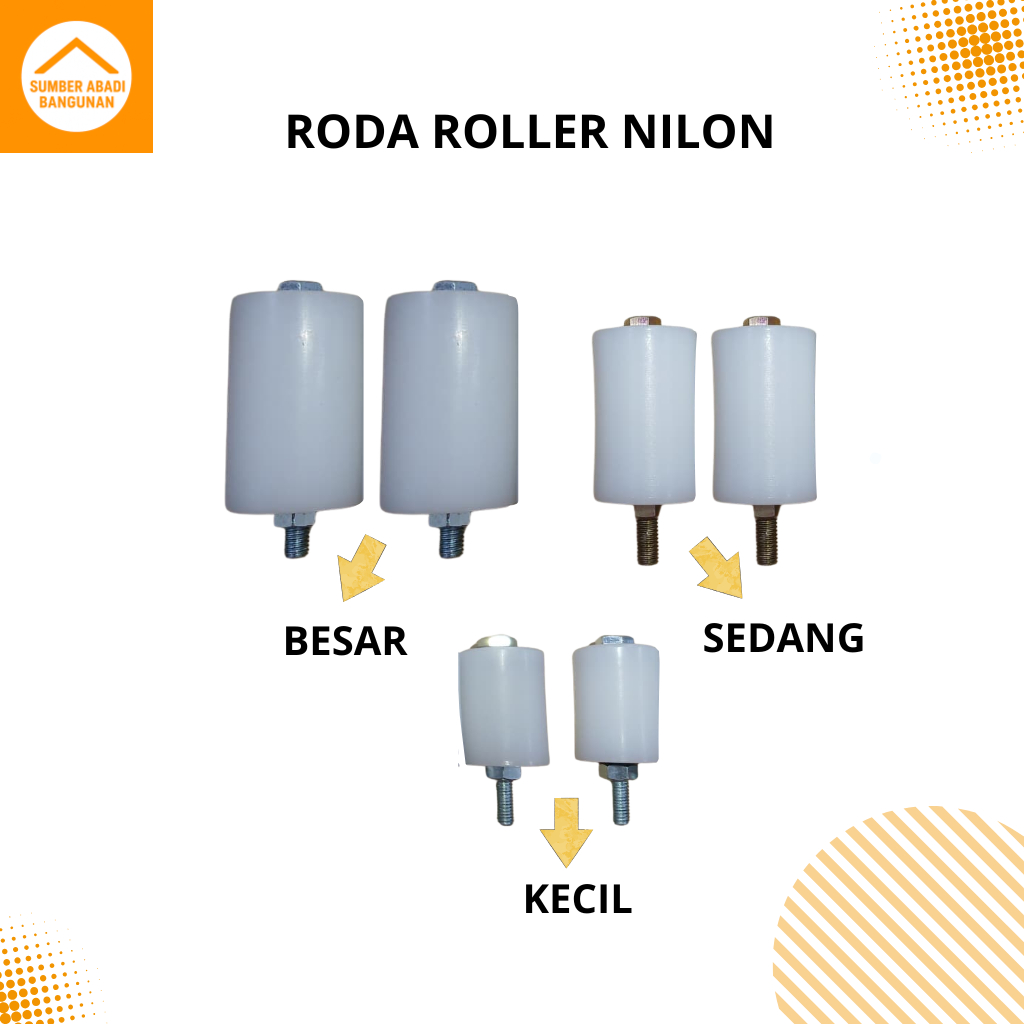 TERLARIS RODA ROLLER NILON/ RODA PAGAR NILON