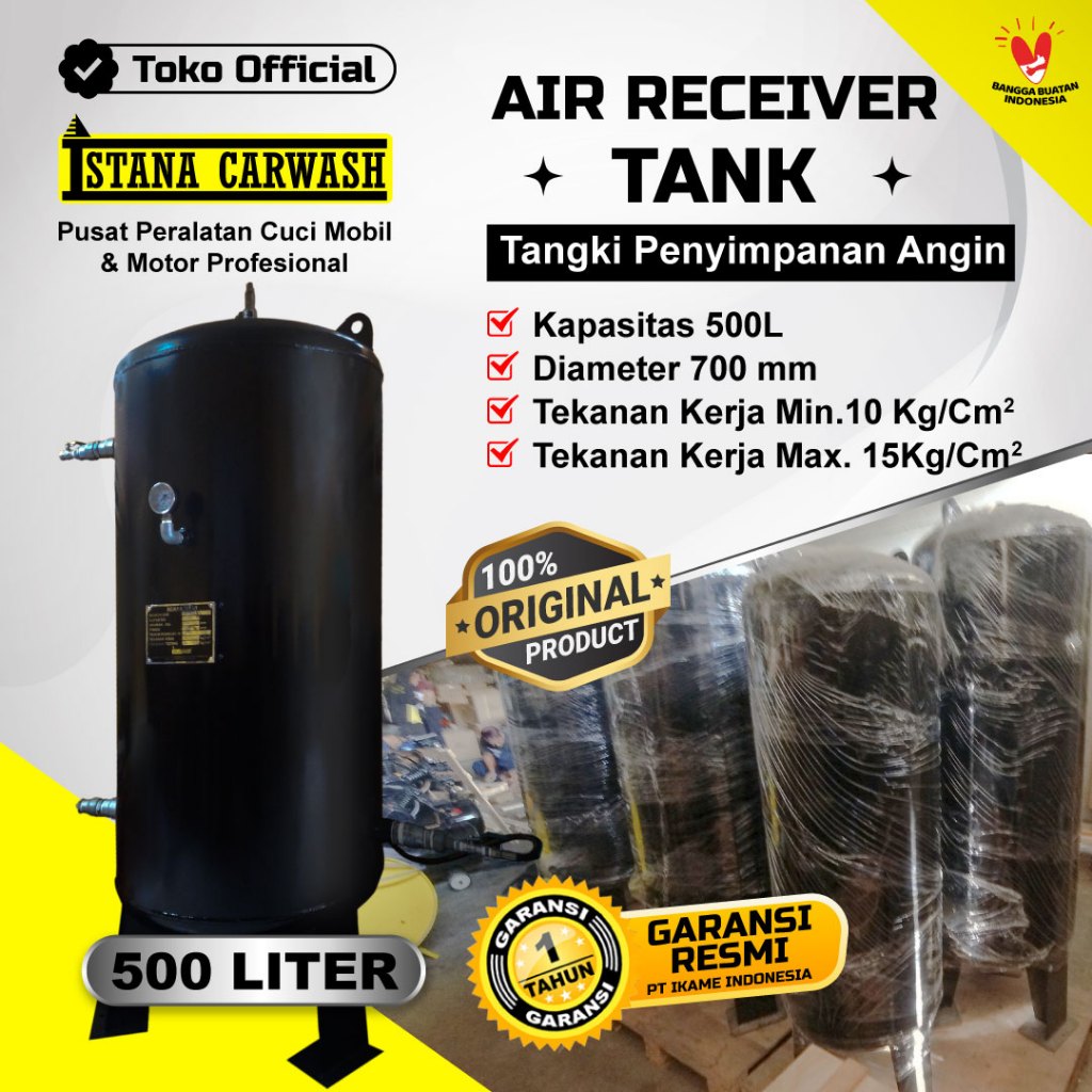 Tangki Kompresor / Tangki Udara 500 liter / Air Receiver Tank 500 Liter IKAME
