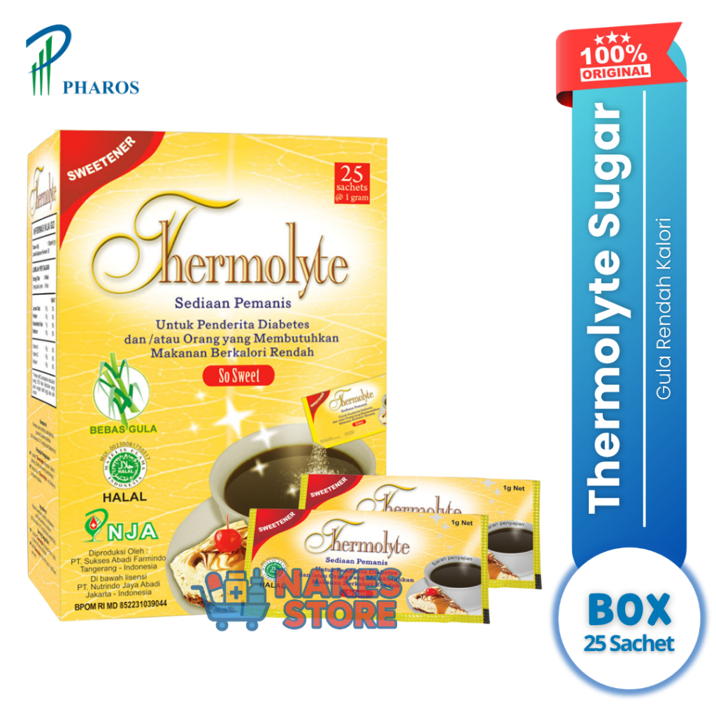 OFFICIAL STORE - Thermolyte Sugar 25 Sachet Sweetener Diet Pemanis Gula Tropicana Slim Diabetasol