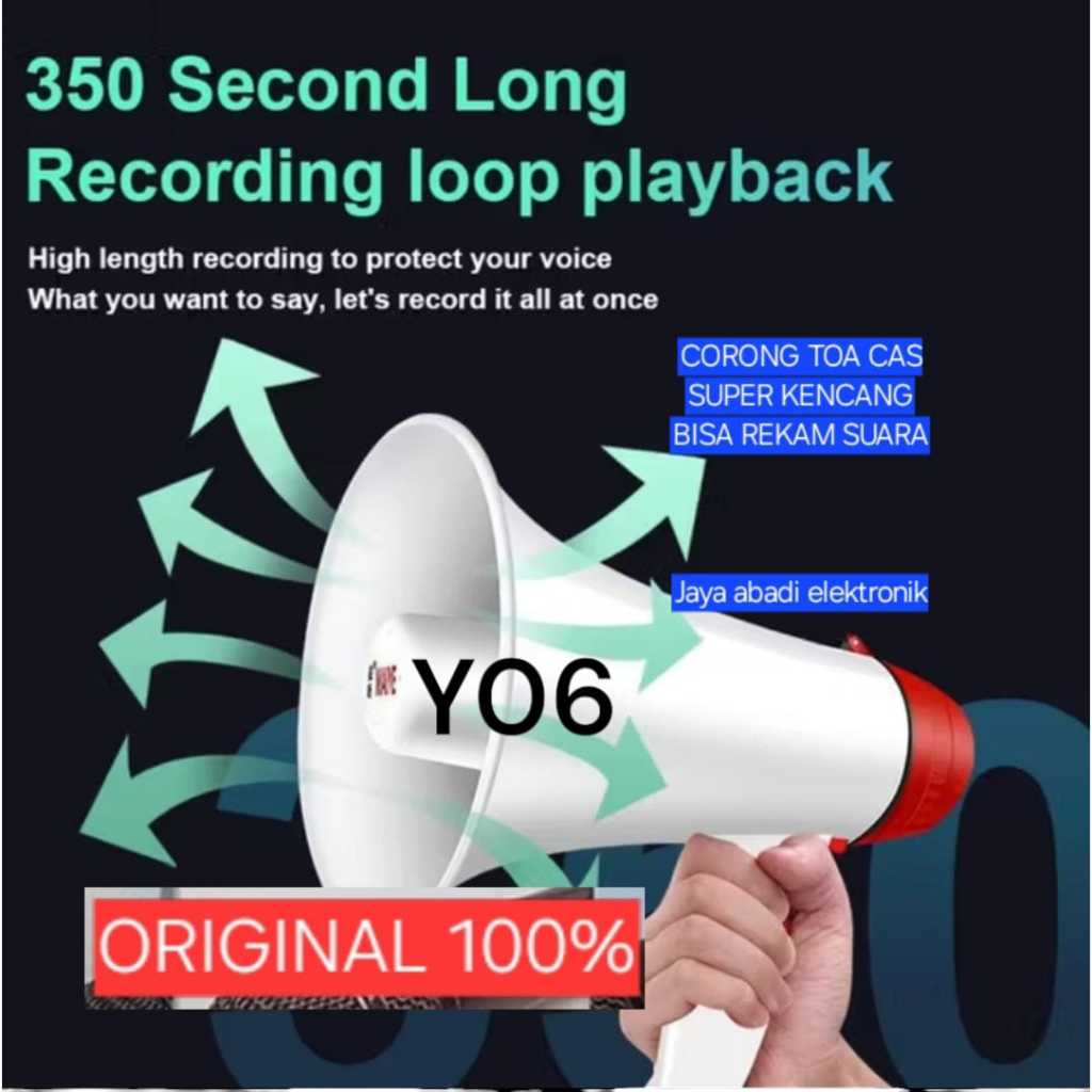 MEGAPHONE CASAN ISI ULANG BATERAI BATERRY BATERE TOA CORONG Speaker Karaoke PENGERAS SUARA MIC MIK M