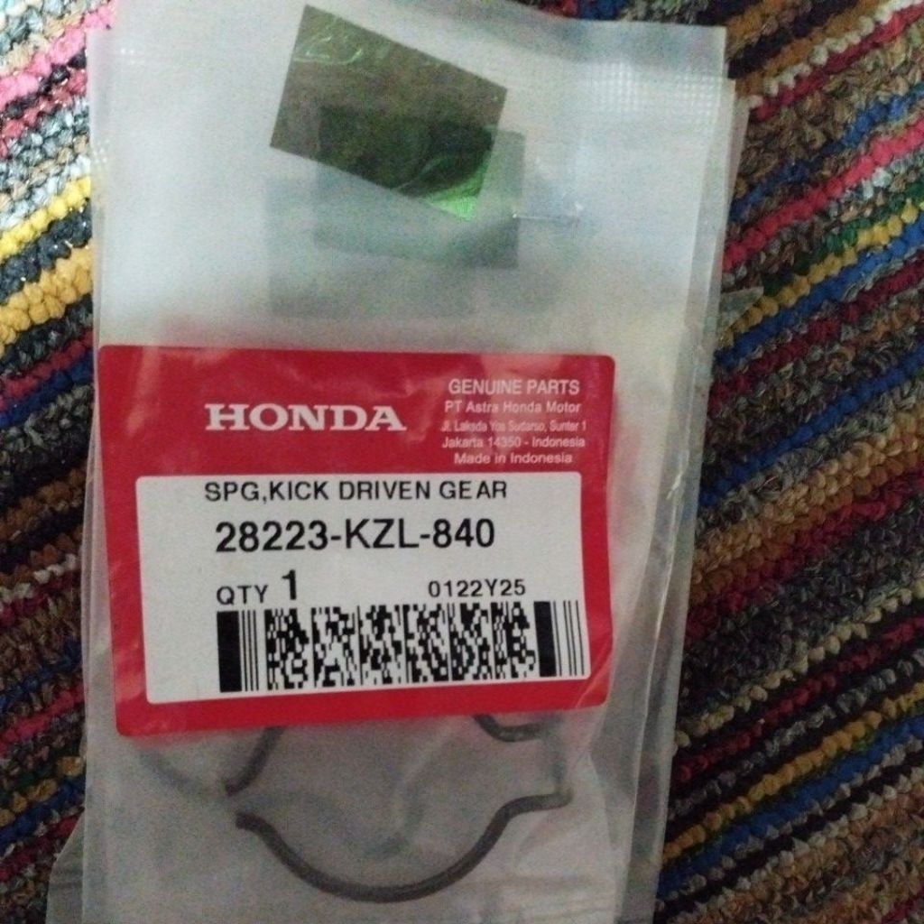 28223-KZL-840 Spring Kick Driven Gear Honda Spacy FI
