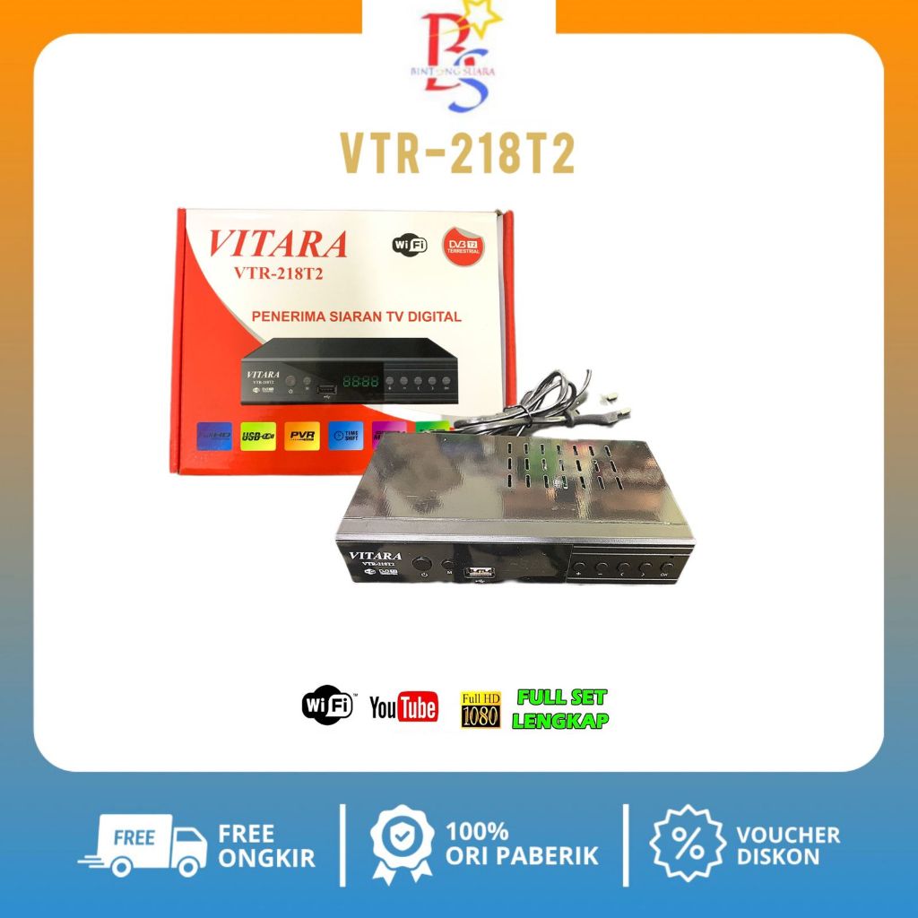 Set Top Box Digital / STB Wifi / Receiver Penerima Siaran Full HDl / Set Top Bok Vitara / STB Vitara