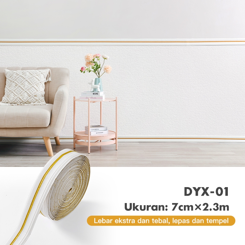3D Foam Stiker Wall Border List 230CM Wallpaper List Vnil Stiker Dinding Papan trim bingkai pintu 7C