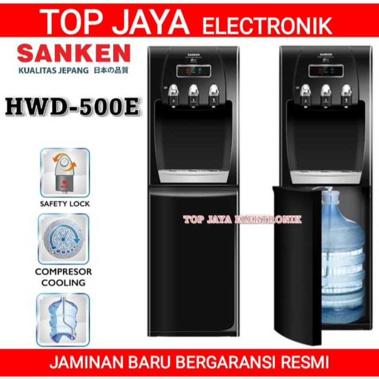 DISPENSER GALON BAWAH SANKEN/DISPENSER SANKEN GALON BAWAH WD-500E MESIN KOMPRESOR NEW SERIES