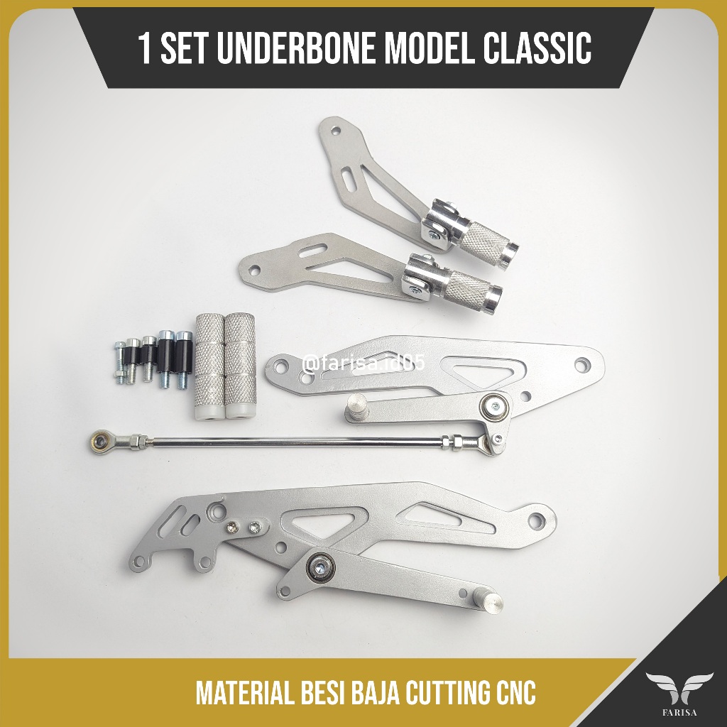 Underbone Satria F/Fu/Fi 150 Carbu / Injeksi 1 Set Footstep Belakang Jalu Lipat