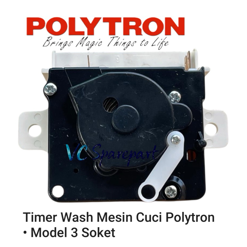 TIMER WASH MESIN CUCI POLYTRON SOKET 3 PIN TIMER MESIN CUCI POLYTRON