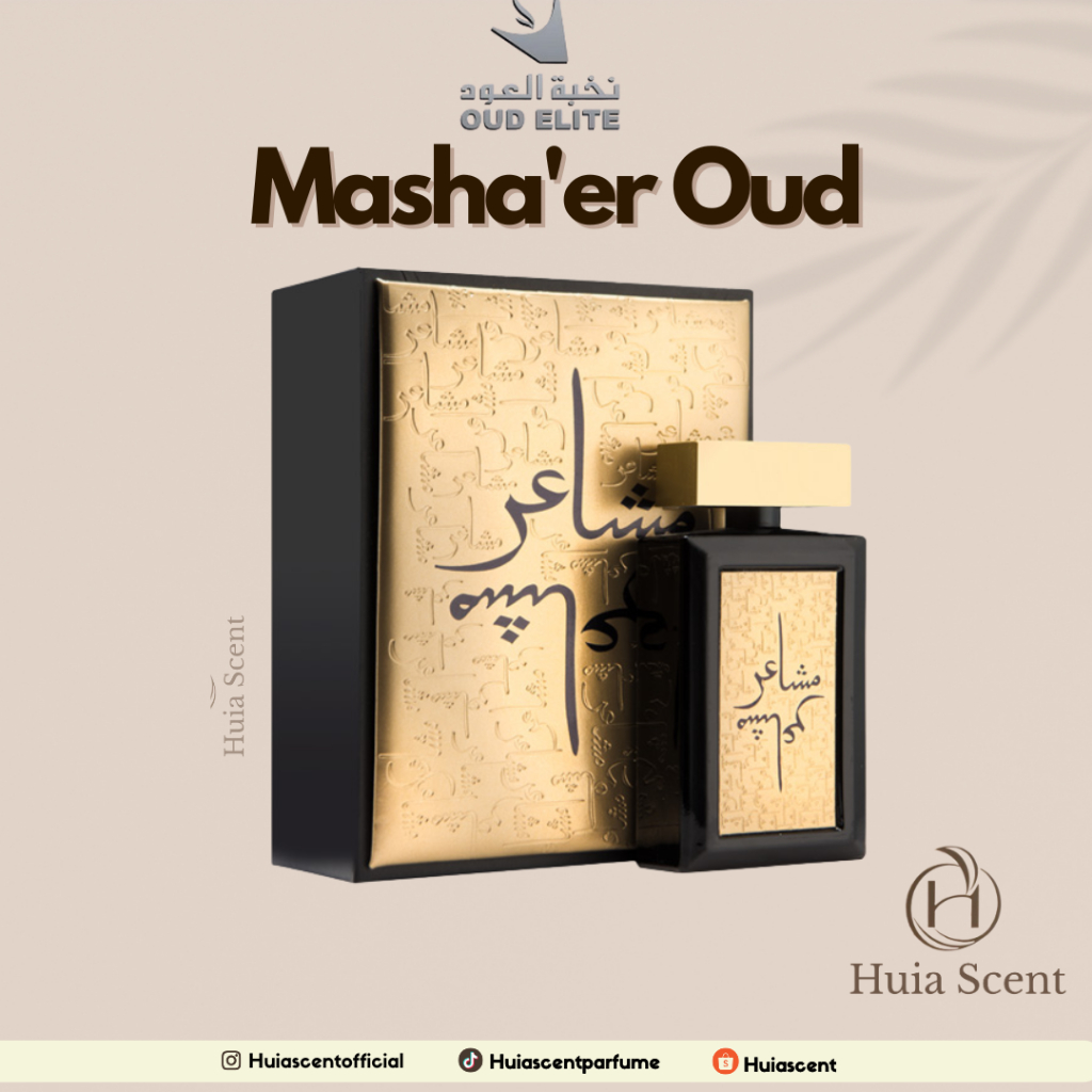Mashaer Gold Oud Elite Parfum Decan 5ml & 10ml Huiascent