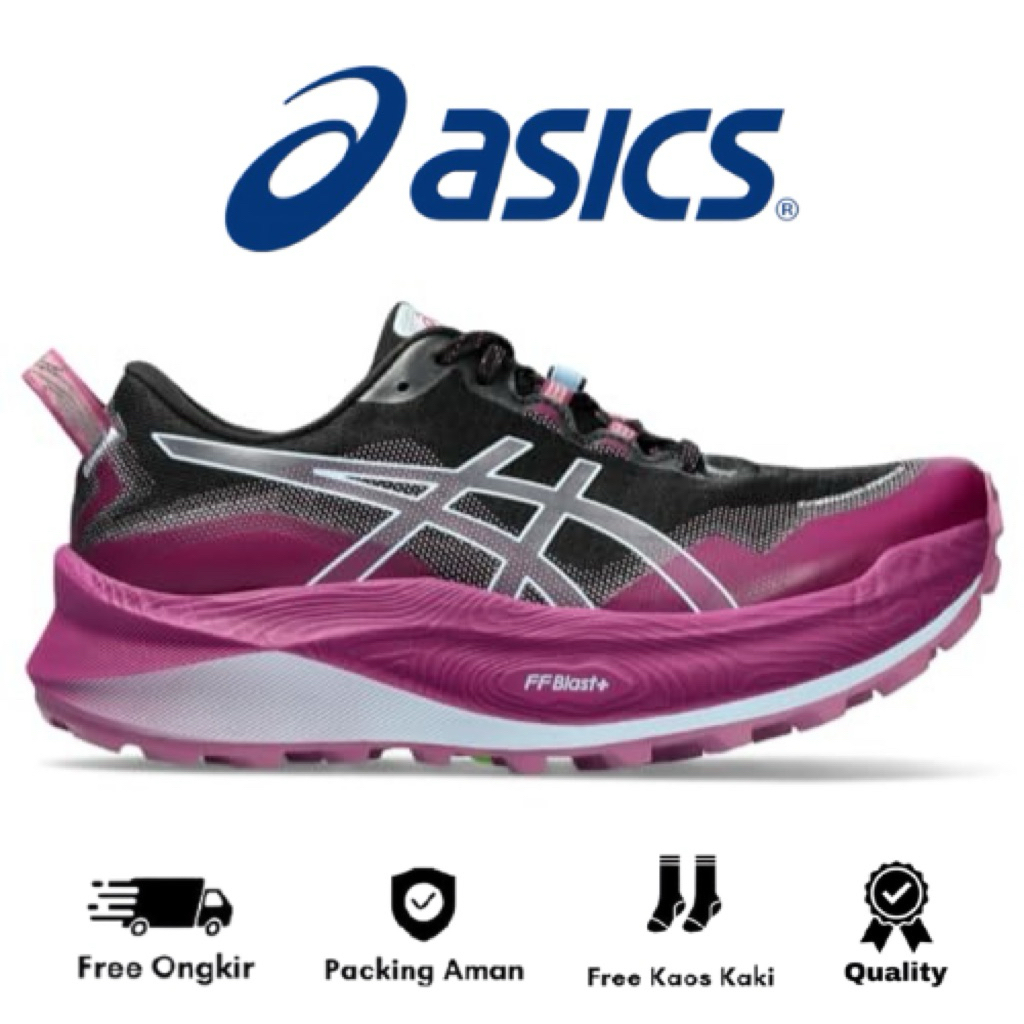 Trail Running Shoes Asics Trabuco Max 3 FF Blast Plus Black Dark/Fuchsia Running Shoes