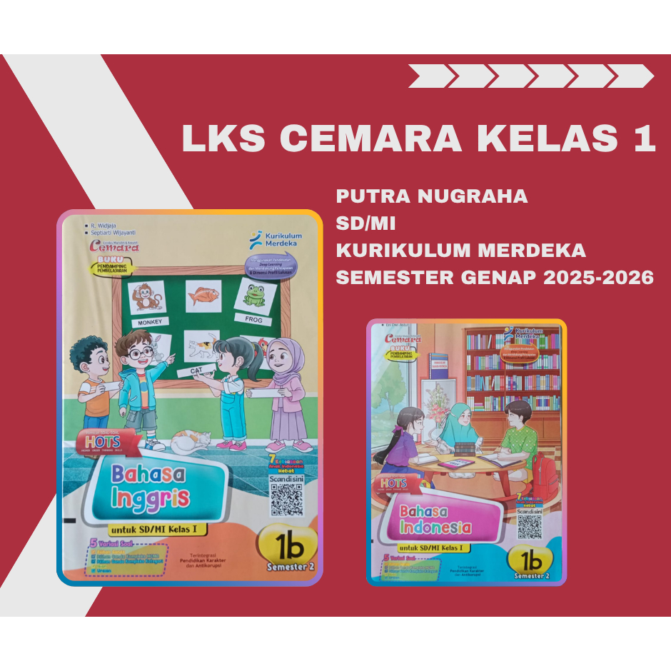 Buku LKS Cemara Putra Nugraha SD MI Kelas 1 Merdeka Semester 2 Genap 2025 2026