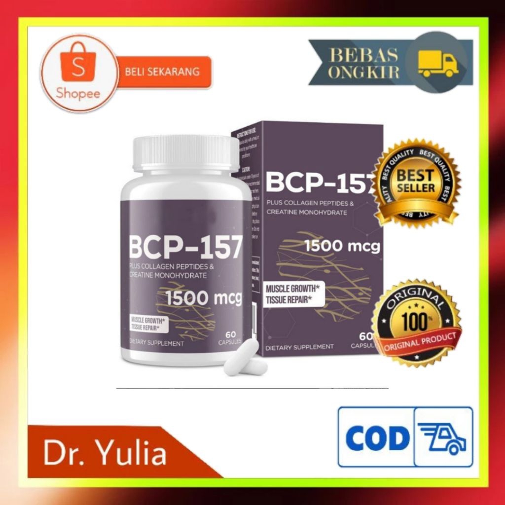 Suplemen BPC-157 + Kolagen Kreatin - Percepat Pemulihan Otot Sendi Jaringan 60 Kapsul CO875